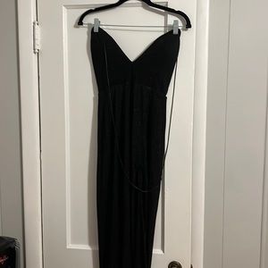 Hello Molly- Dear Amelia Companion Star Maxi Dress in Metallic Black